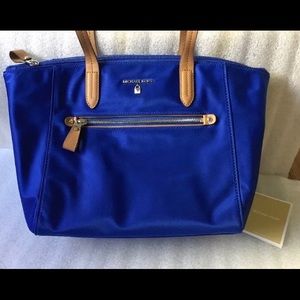 Michael Kors Electric Blue Nylon Kelsey